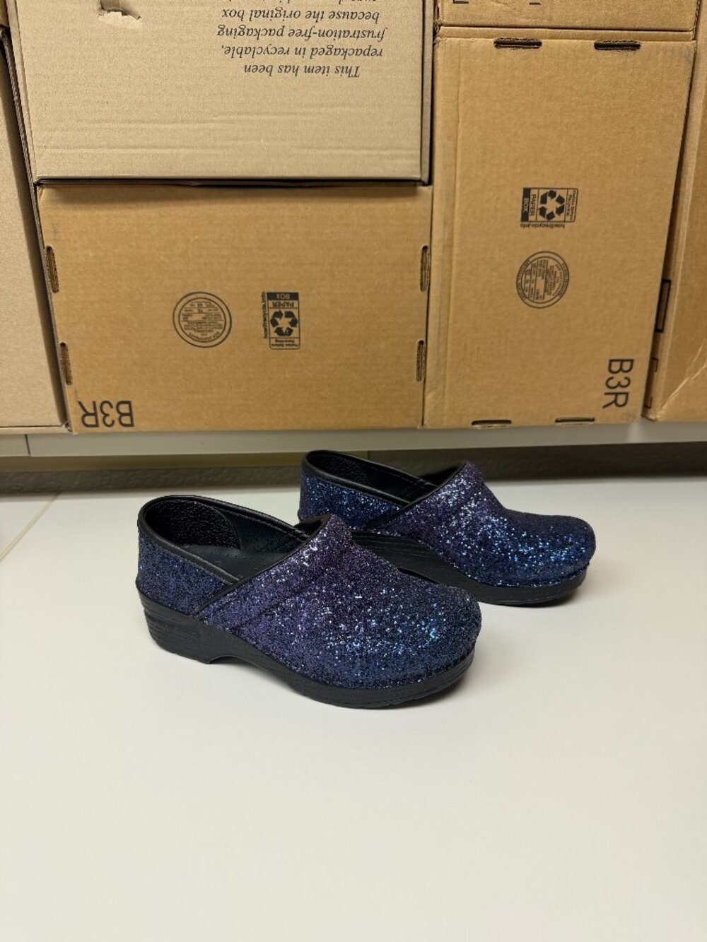 Dansko Professional Clog - blue glitter - size 36